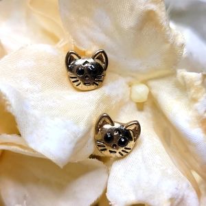 💍 Golden cat earrings
